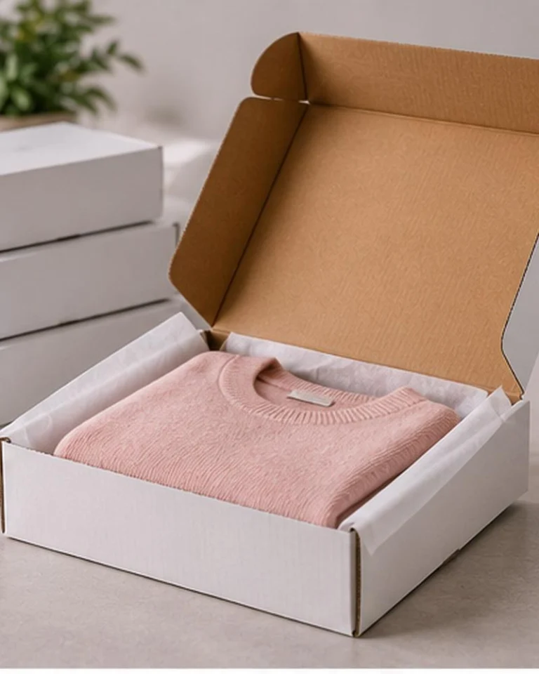 Shirts packed in garment boxes
