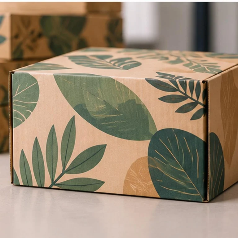 Green printed mailer box